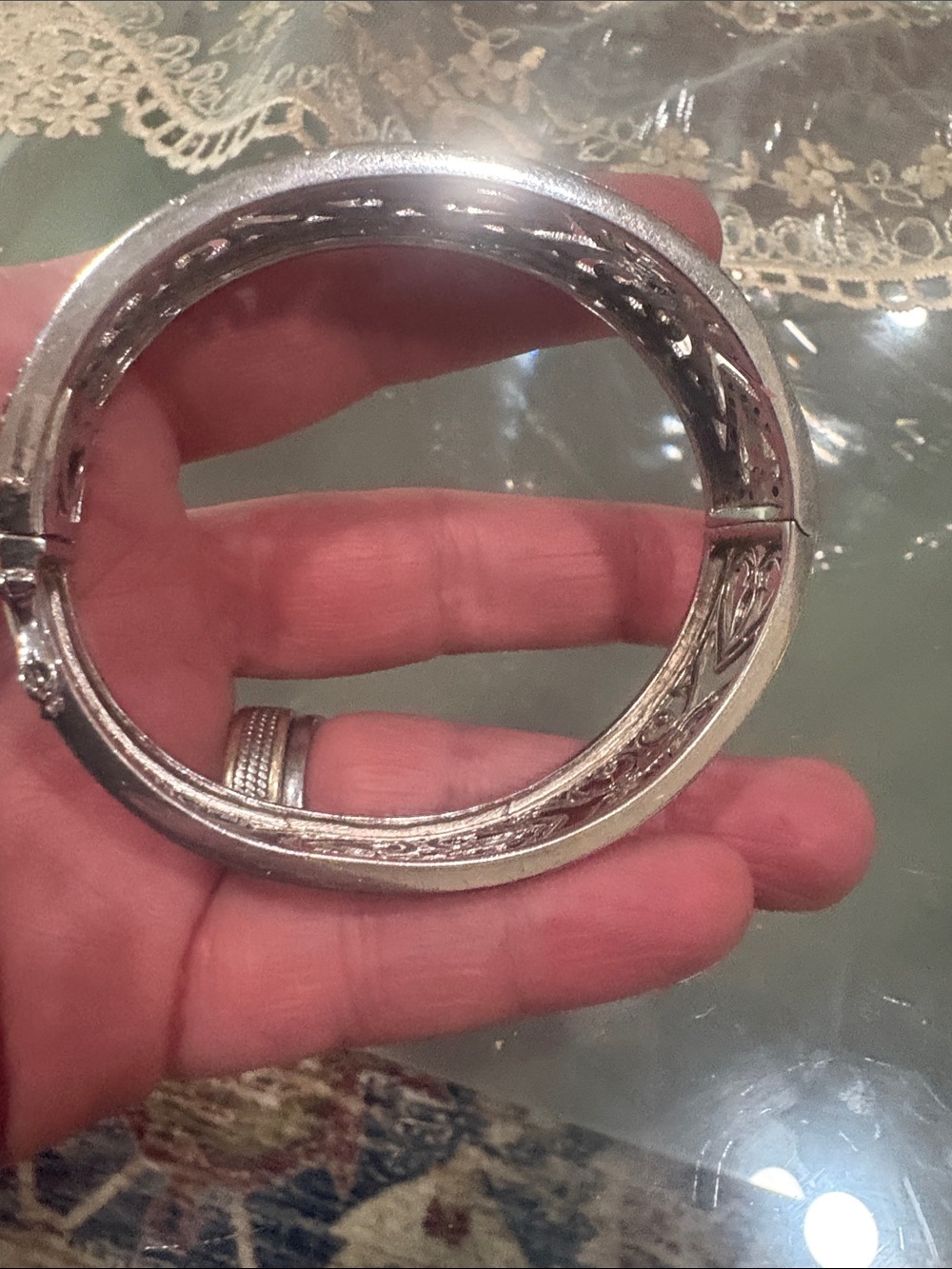 Sapphire Diamond  Bangle Sterling Silver new - Picture 9 of 14